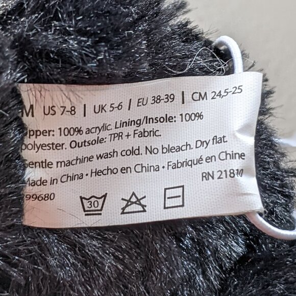 Dearfoams Women's Black and Burgundy Slippers - Picture 5 of 7